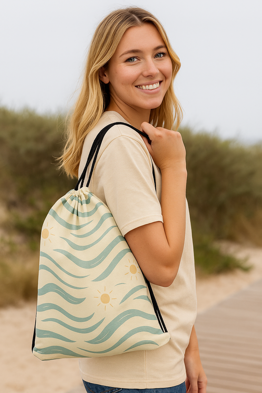 Laguna Drifters Coastal Drawstring Bag – Lightweight Saltwater Gear Sack