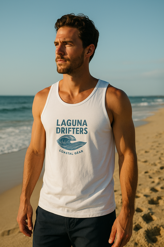Laguna Drifters Men’s Tank Top – Lightweight Coastal Muscle Fit