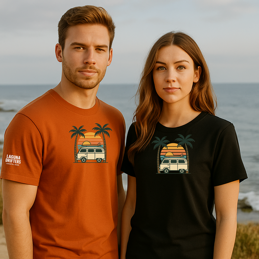 Laguna Drifters Coastal Unisex T-Shirt – Surf Van Sunset Unisex Tee