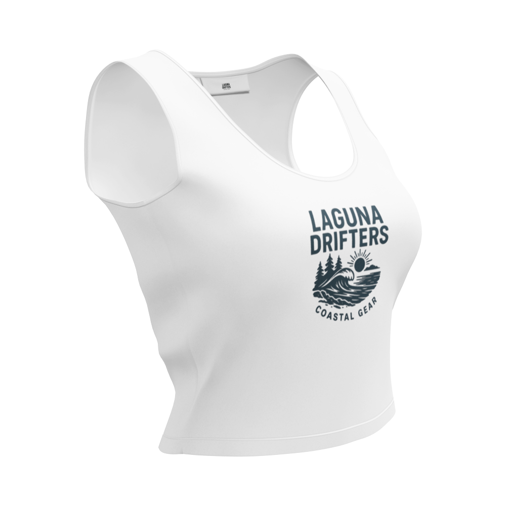 Laguna Drifters Women’s Crop Top – Soft Fitted Shirt for Beach & Everyday Wear