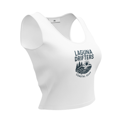 Laguna Drifters Women’s Crop Top – Soft Fitted Shirt for Beach & Everyday Wear